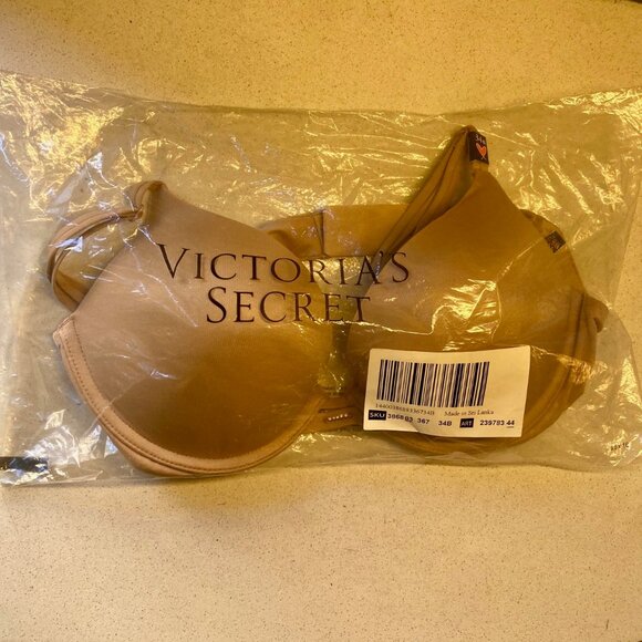 Victoria’s Secret Very Sexy Push Up Bra Nude Size 34B New With Tags & Packaging - Picture 3 of 14